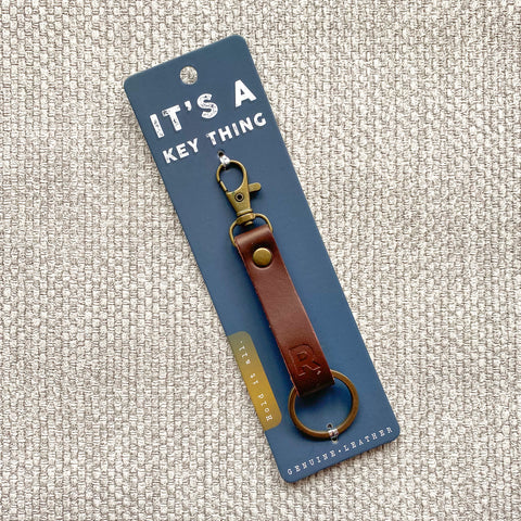 Leather Alphabet Key rings - Various Letters