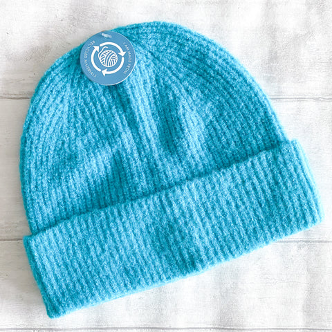 Recycled Ribbed Beanie - Various Colours