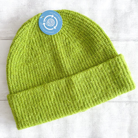 Recycled Ribbed Beanie - Various Colours