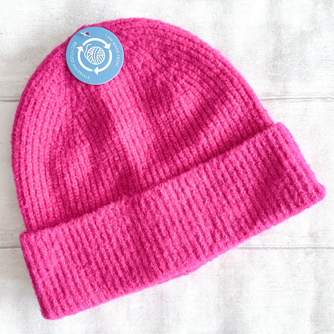 Recycled Ribbed Beanie - Various Colours