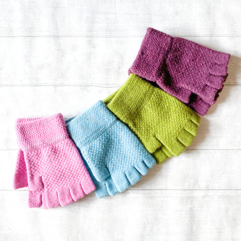 Fingerless Knitted Gloves - Various Colours