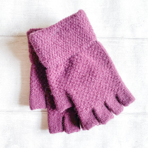 Fingerless Knitted Gloves - Various Colours