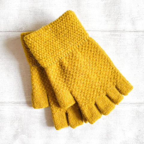 Fingerless Knitted Gloves - Various Colours