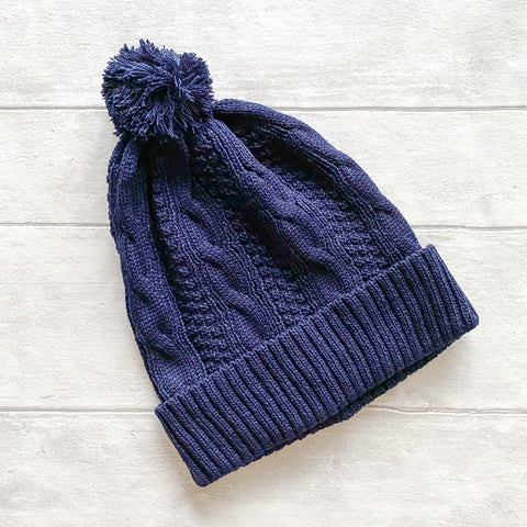 Edward Cable Knit Hat with Yarn Pom - Various Colours