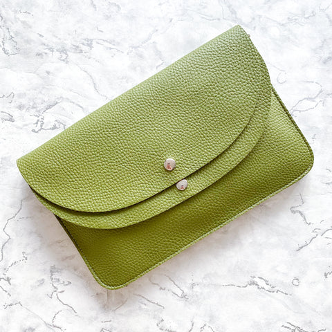 Double Fold Over Clutch Bag - with Cross Body & Wrist Strap - Various Colours