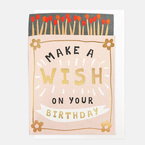 Match Box Make A Wish Birthday Card