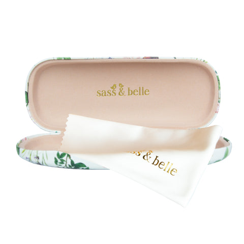 Vintage Flowers Glasses Case