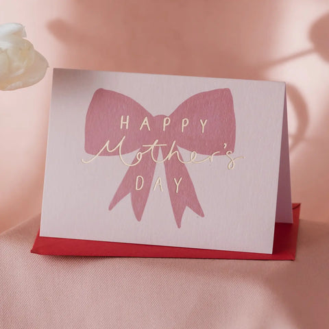 Happy Mother's Day - Red Bow Card