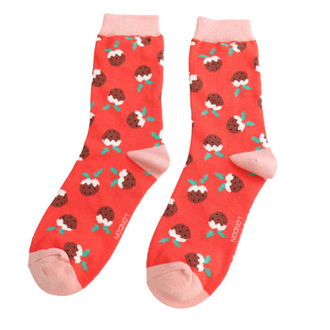 Christmas Puddings Socks - Various Colours