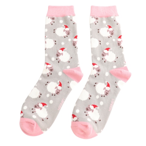 Santa Sheep Socks - Various Colours