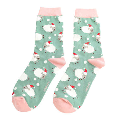 Santa Sheep Socks - Various Colours