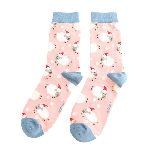 Santa Sheep Socks - Various Colours