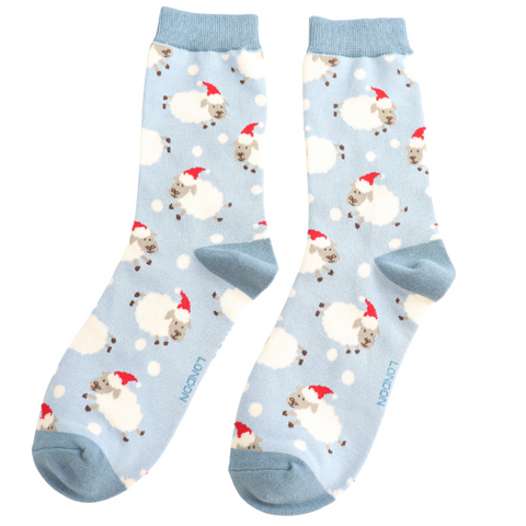 Santa Sheep Socks - Various Colours