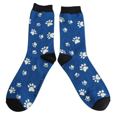 Mr Sparrow Paw Print Socks - Various Colours