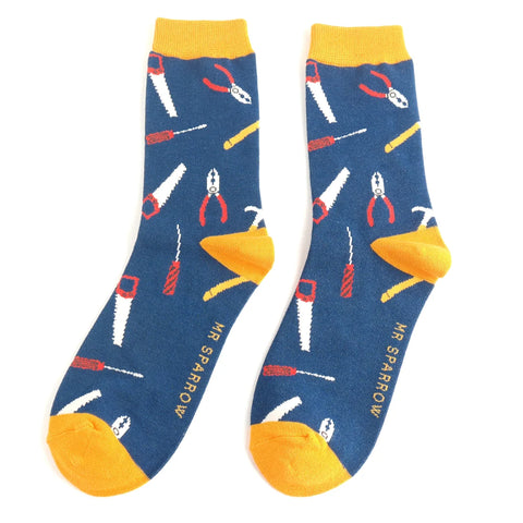 Mr Sparrow Tools Box Socks - Navy