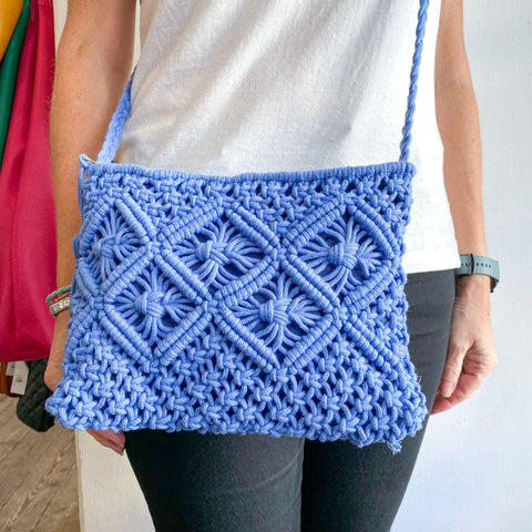 Crochet Crossbody Bag - Various Colours