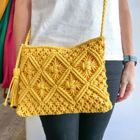 Crochet Crossbody Bag - Various Colours