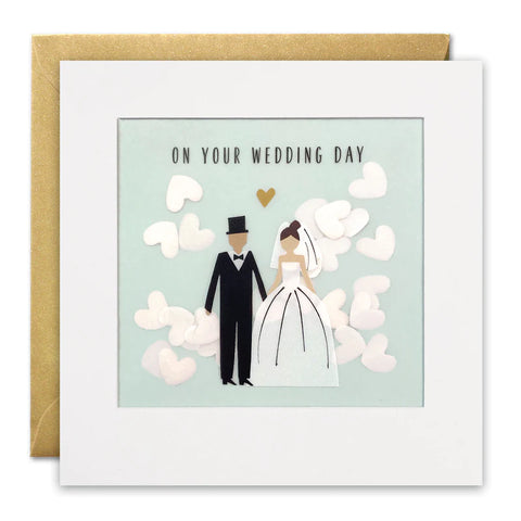 Wedding Couple Card With Paper Confetti