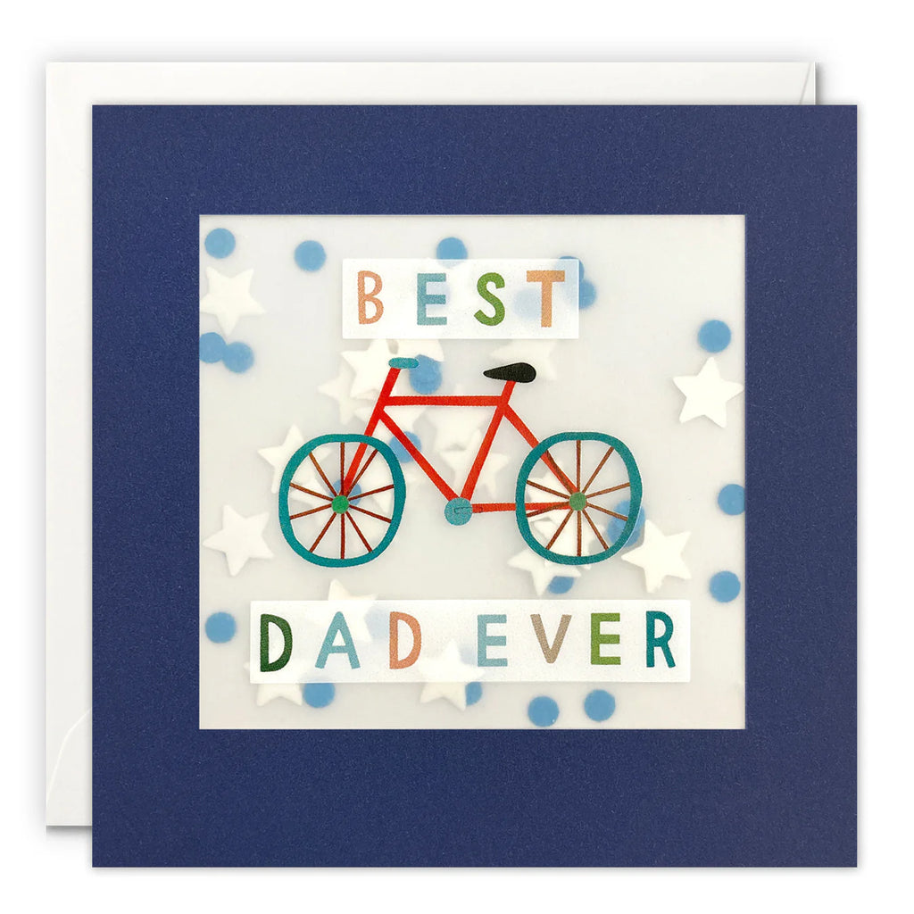 Father’s Day Red Bike Paper Shakies Card