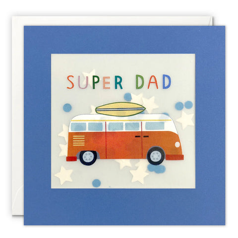 Super Dad Surfer Van Paper Shakies Card