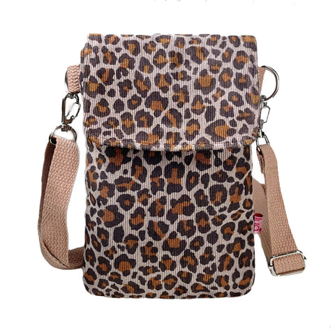 Leopard Print Crossbody Phone Pouch