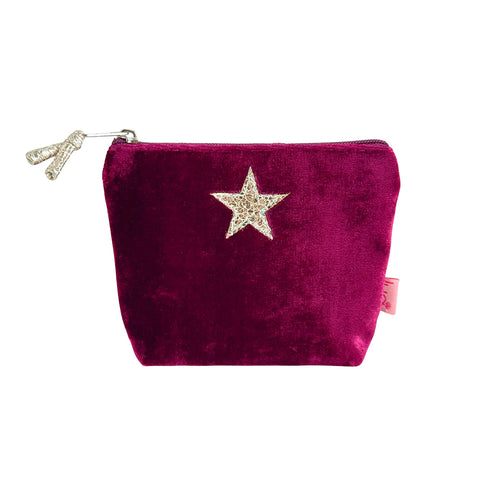 Star Silk Velvet Purse - Various Colours