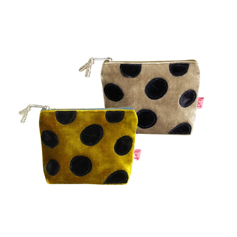 Spots Velvet Mini Purse - Various Colours