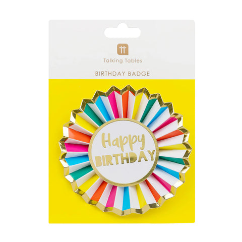 Multicolor Happy Birthday Badge
