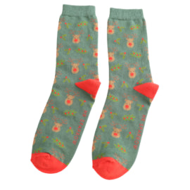 Reindeer & Holly Men's Socks - Various Colours