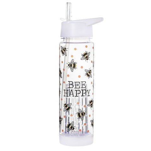 Bee Happy Water Bottle with Infuser