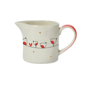 Robins On A Line Stoneware Jug