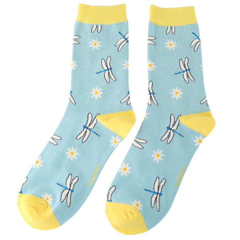 Miss Sparrow Dragonflies & Daisies Socks - Various