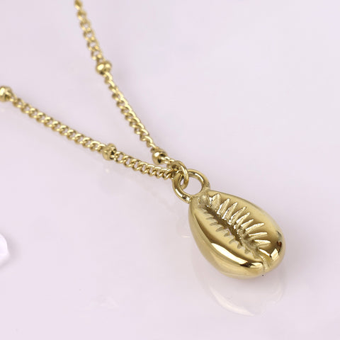 Gold Cowrie Shell Necklace