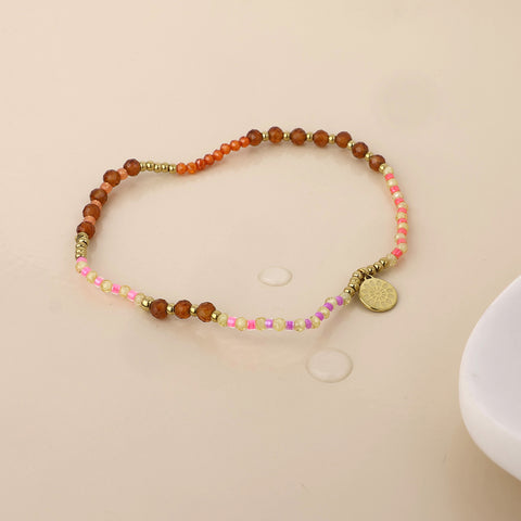 Electra Coral and Terracotta Mix Bead Bracelet