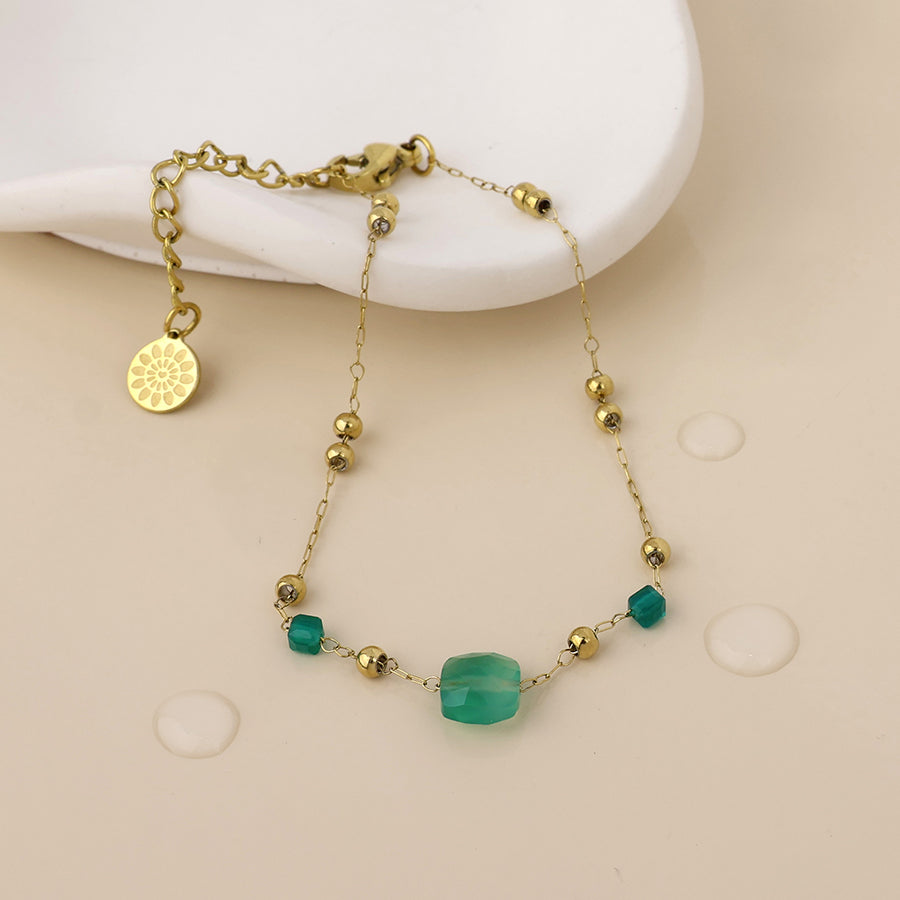 Ivy Green Stone Bracelet