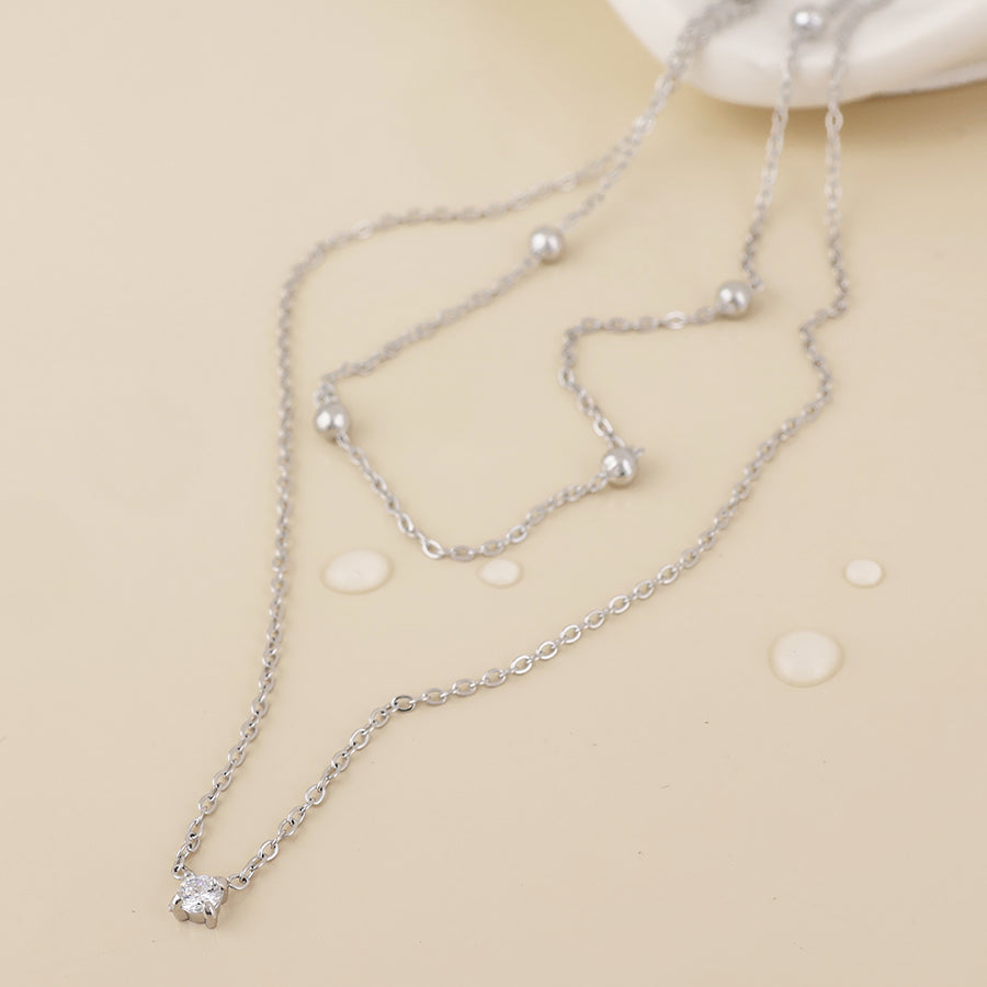 Zenith Layered Station and Crystal Necklace