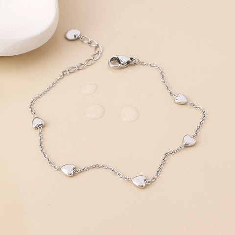 Tiny Hearts Station Bracelet - Various Designs