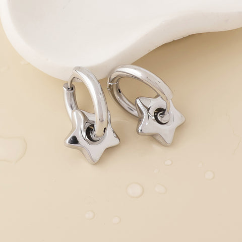 Comet Chunky Star Hoop Earrings