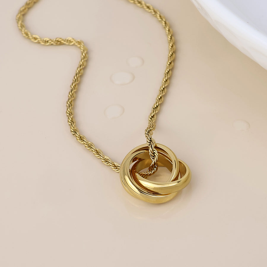 Lord Triple Interlinked Hoop Necklace