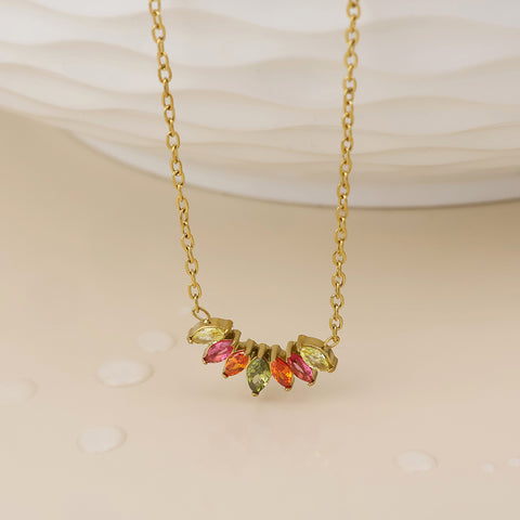Galaxy Crystal Curve Necklace- Various Designs