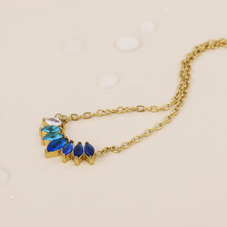 Galaxy Crystal Curve Necklace- Various Designs