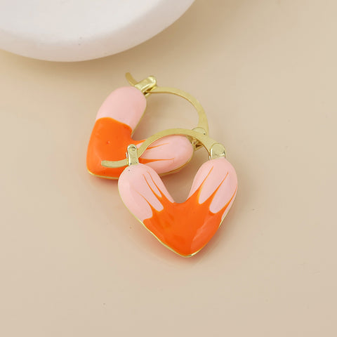 Muse Heart Drop Coloured Earrings - Various Colours