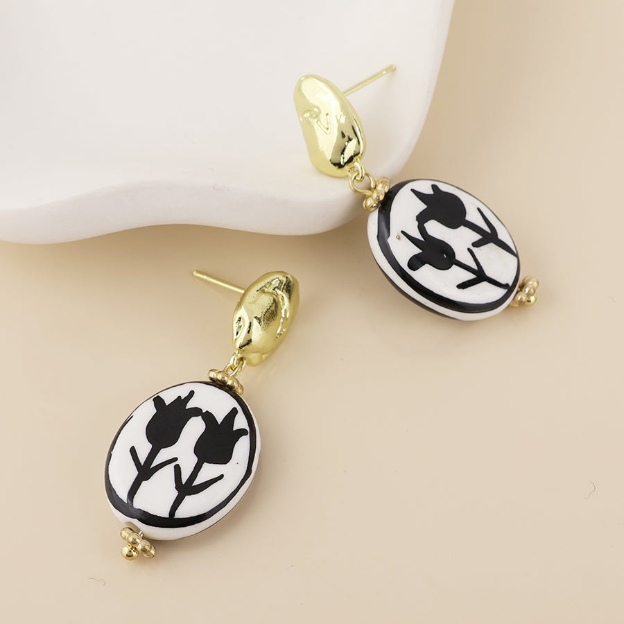 Sylvie Monochrome Tulip Earrings