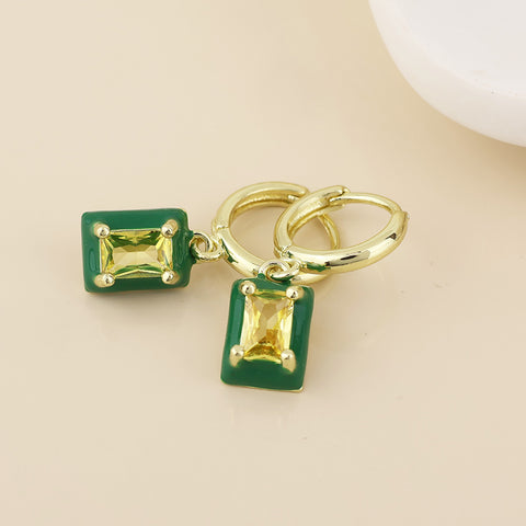 Candy Crystal Charm Earrings - Various Colours