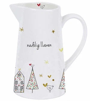 Nadolig Llawen Ceramic Jug - Various Designs