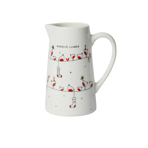 Ceramic Jug With Nadolig Llawen Wording - Various Designs