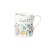 Diolch Flowers & Bees Fine Bone Mug