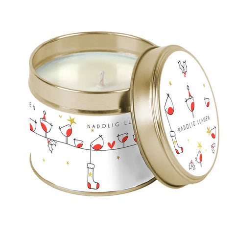 Festive Design Tin Candle - Various Designs