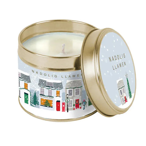 Festive Design Tin Candle - Various Designs