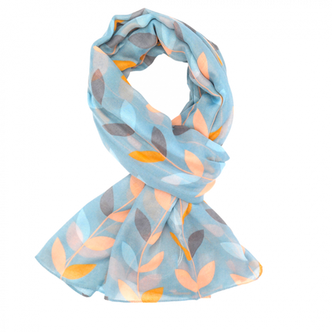 Vines & Leaves Lightweight Scarf - Various Colours